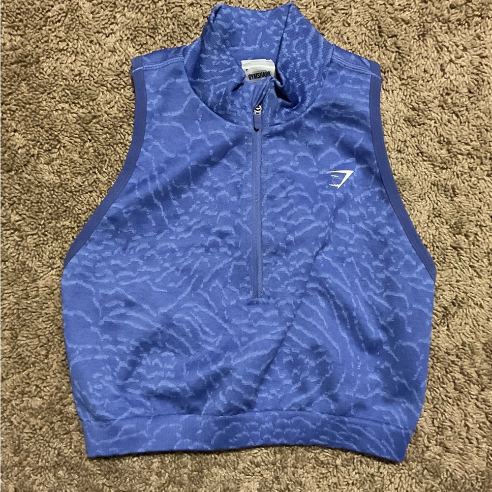 Gymshark Blue Patterned Crop Top